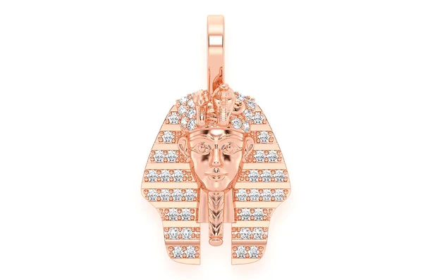 0.20ct Diamond Pharaoh Pendant 18K Solid Gold - Image 7