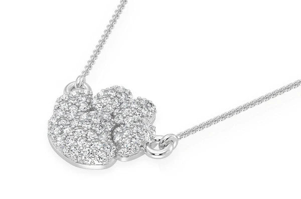 0.35ct Diamond Dog Paw Connected Necklace 18K Solid Gold - Image 5