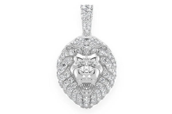 0.50ct Diamond Lion Head Pendant 18K Solid Gold - Image 7