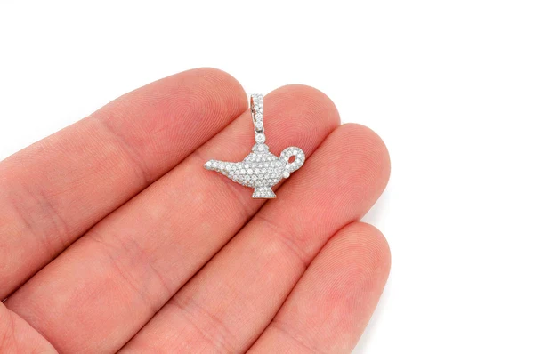 0.50ct Diamond Magic Lamp Pendant 18K Solid Gold - Image 9