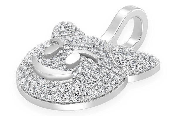 0.60ct Diamond Devil Emoji Pendant 18K Solid Gold - Image 5