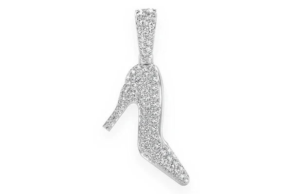 0.66ct Diamond High Heel Pendant 18K Solid Gold - Image 7