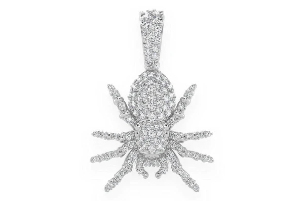 0.70ct Diamond Spider Pendant 18K Solid Gold - Image 4