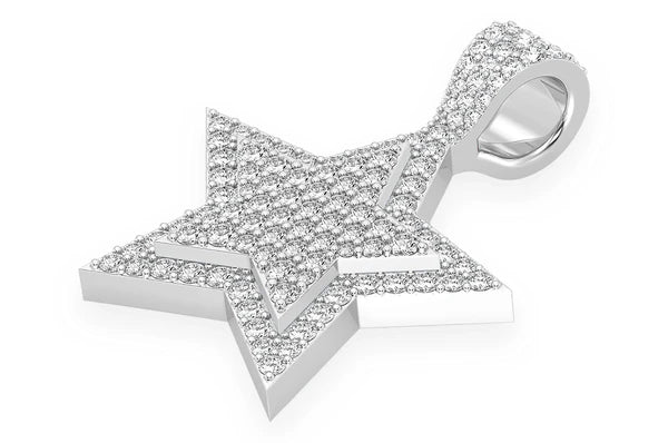1.00ct Diamond Star Double Layer Pendant 18K Solid Gold - Image 5