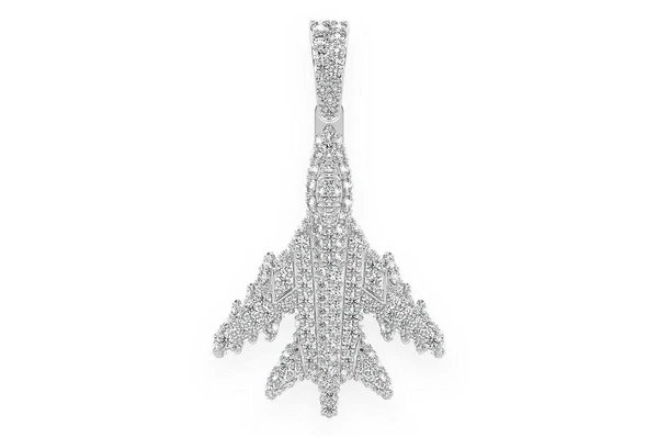 1.25ct Diamond Jet Pendant 18K Solid Gold - Image 4