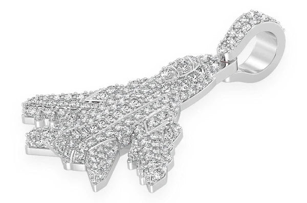 1.25ct Diamond Jet Pendant 18K Solid Gold - Image 5