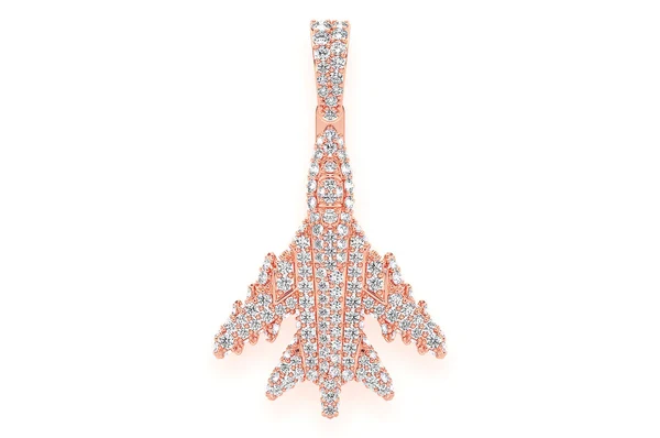 1.25ct Diamond Jet Pendant 18K Solid Gold - Image 7
