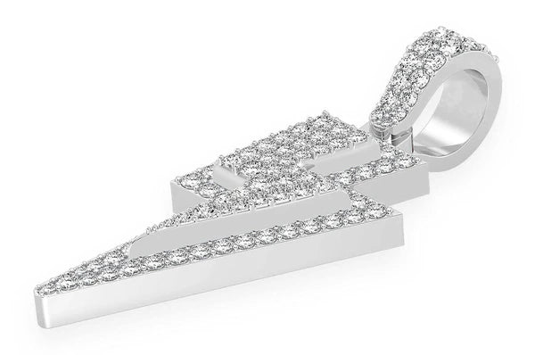 1.25ct Diamond Lightning Bolt Pendant 18K Solid Gold - Image 8