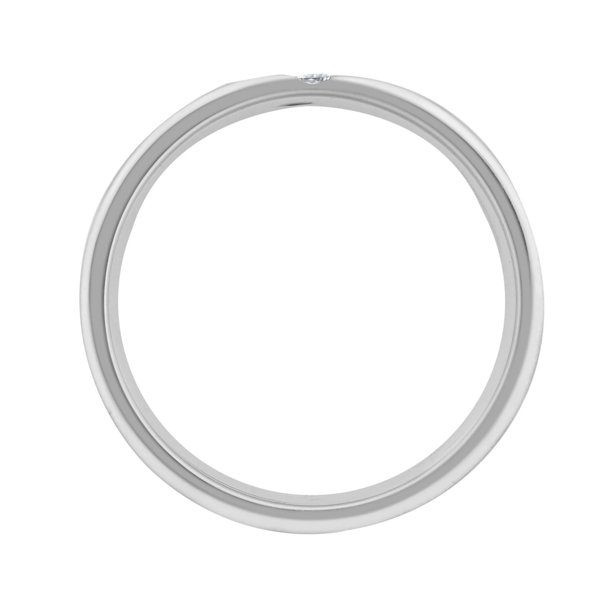 18ct Gold White Natural Diamond Rubover set Wedding Ring - Image 2