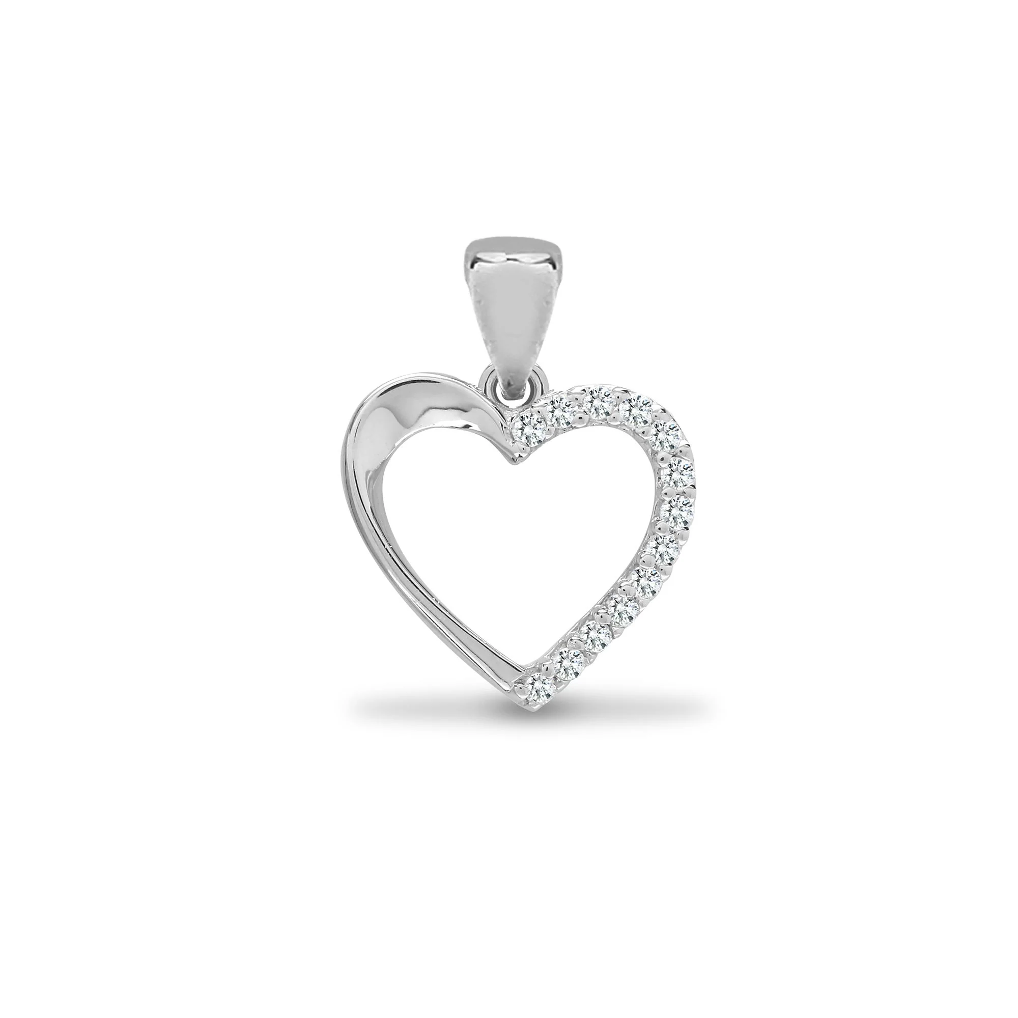 18ct White 0.06ct Natural Diamond Pendant