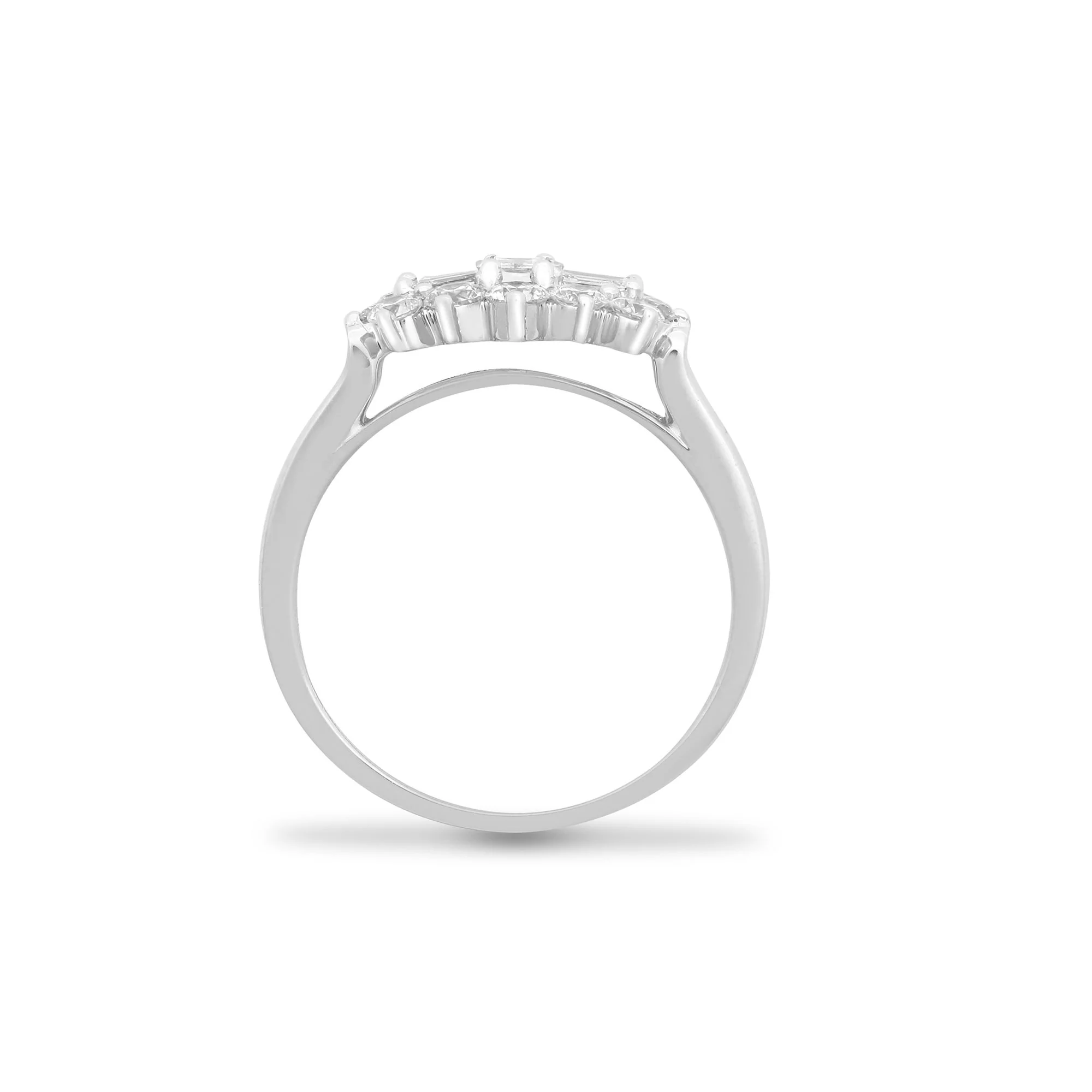 18ct White 0.50ct Natural Diamond Boat Ring - Image 2