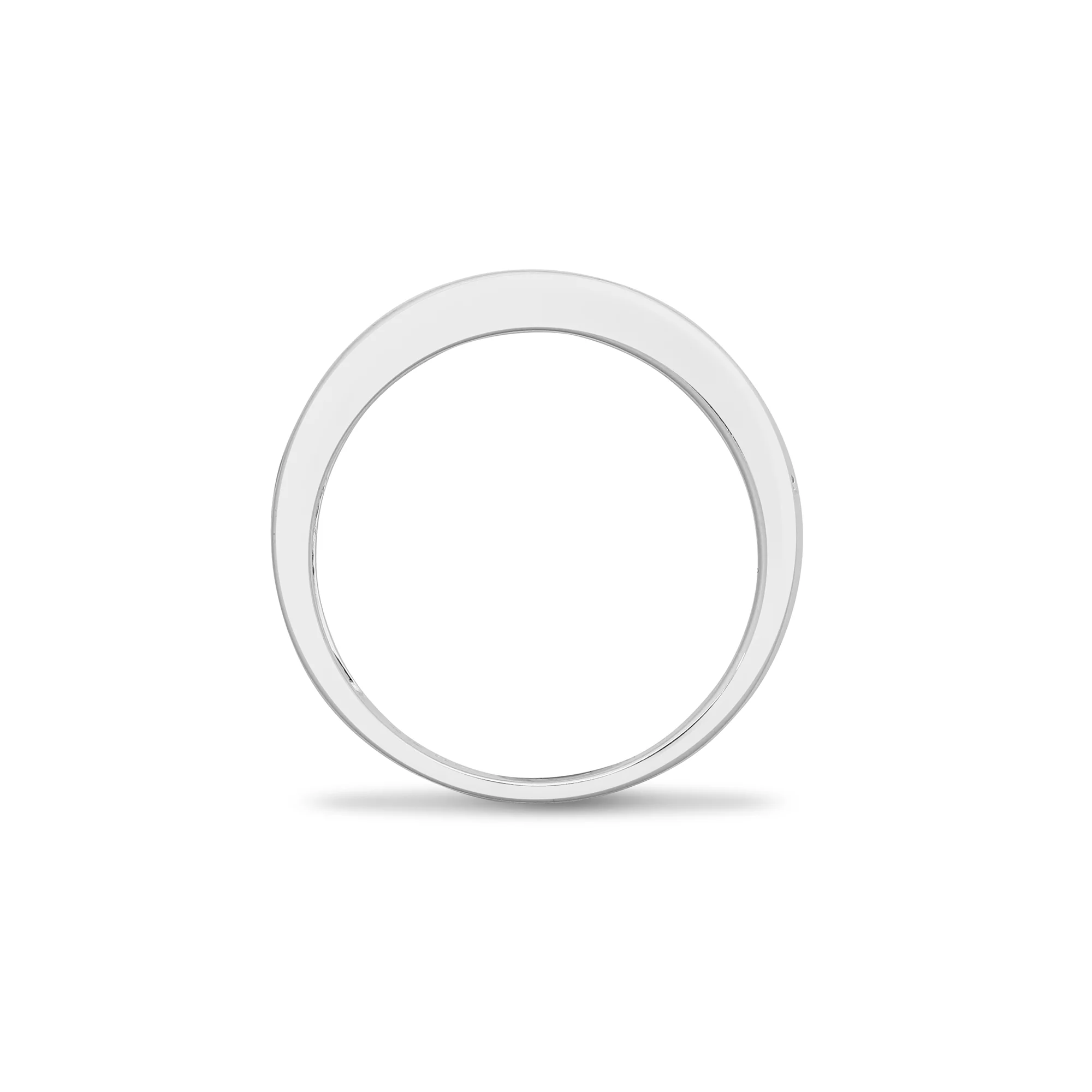 18ct White 0.75ct Natural Diamond Baguette 1\2 Eternity Ring - Image 2