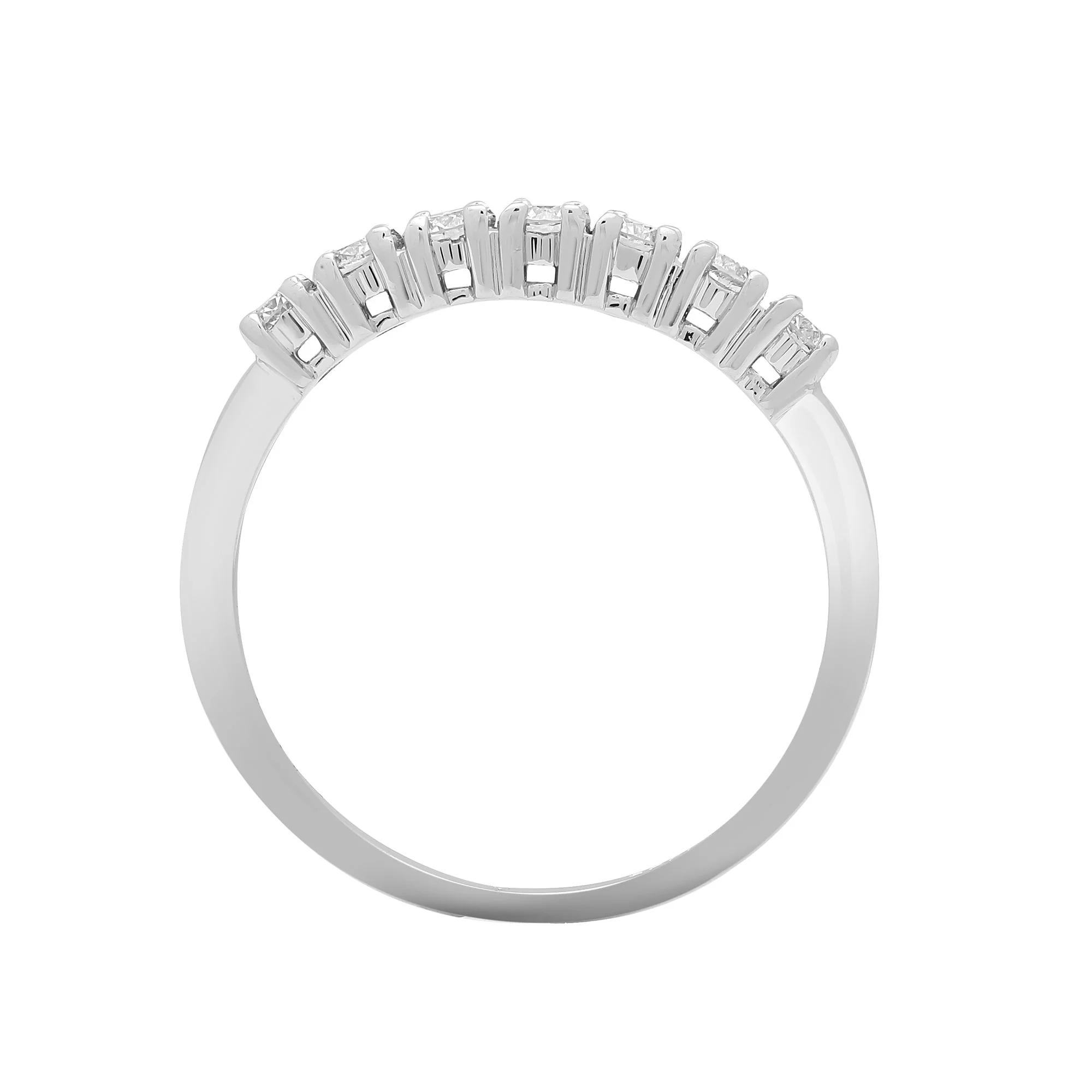 18ct White 1.50ct Natural Diamond 7 stone 1/2 ET Ring - Image 2
