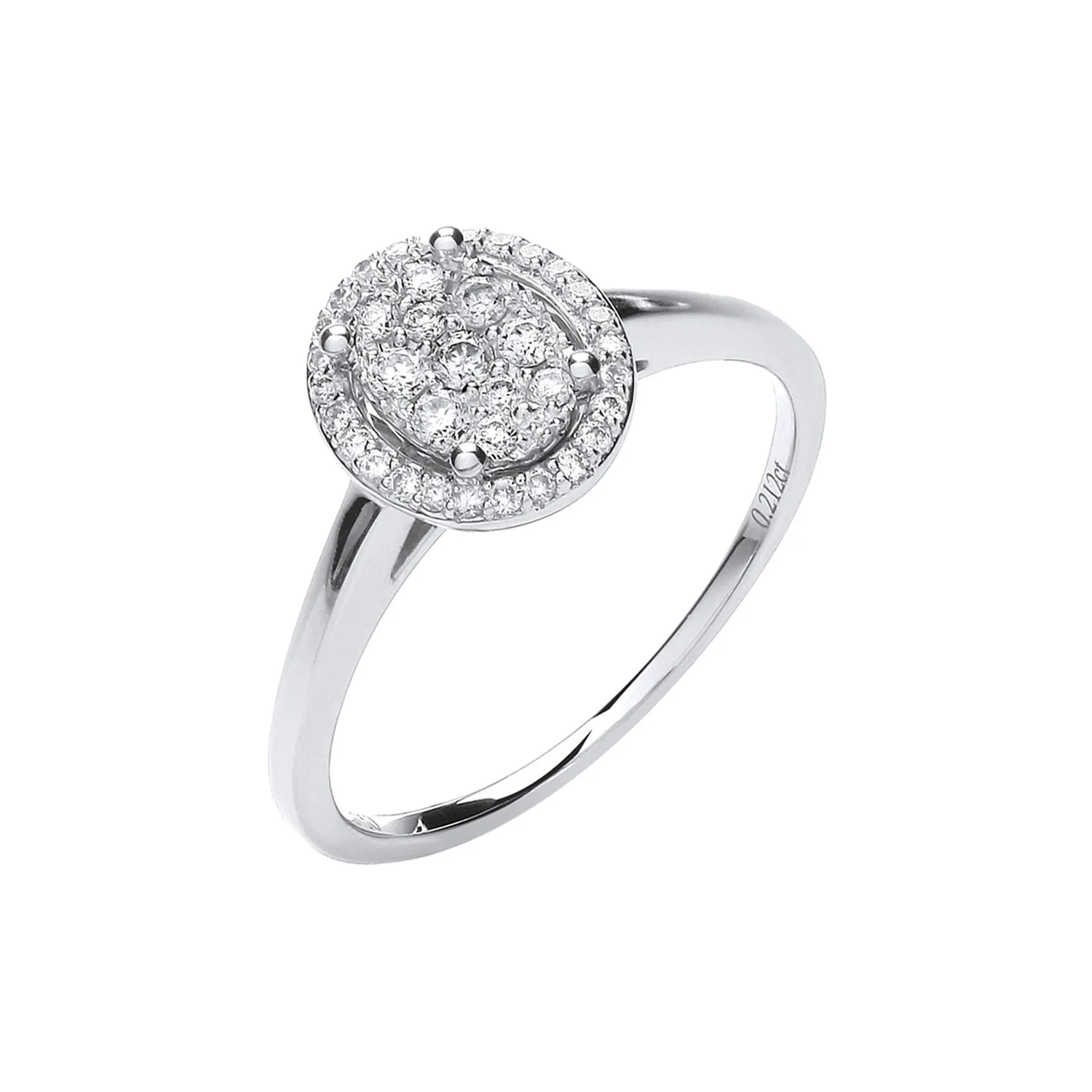 18ct White Gold 0.20ct Diamond Dress Ring - 18ct Gold - Image 2