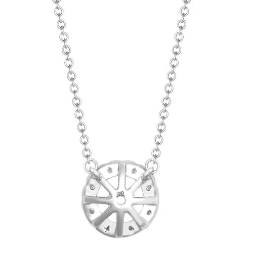 18ct White Gold 0.20ct Natural Diamond Halo Pendant with 16"-18" Chain Extender set with a 1.00ct G SI1 Diamond - Image 3