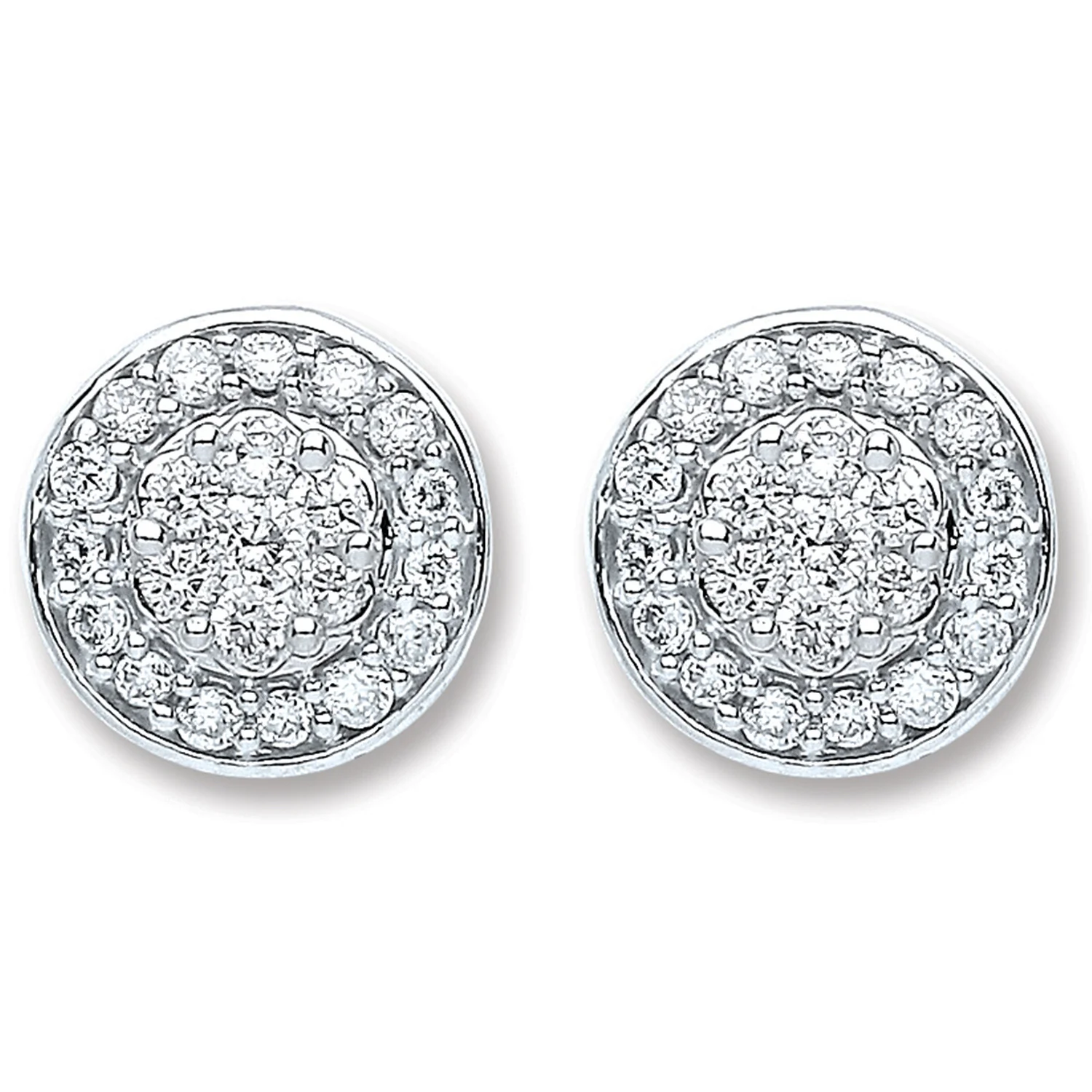 18ct White Gold 0.25ct Dia Stud Earrings - 18ct Gold