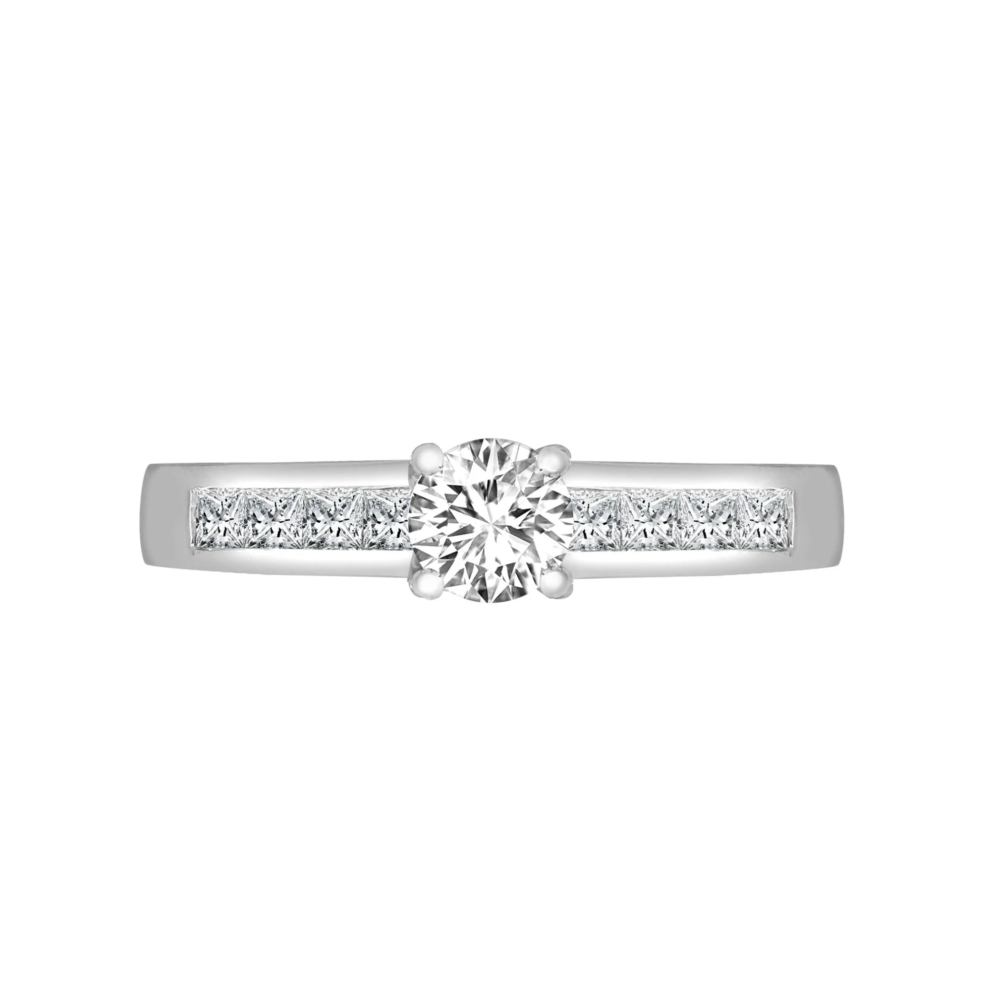 18ct White Gold 0.38ct Natural Diamond Ring. Fits 0.75ct - Image 3