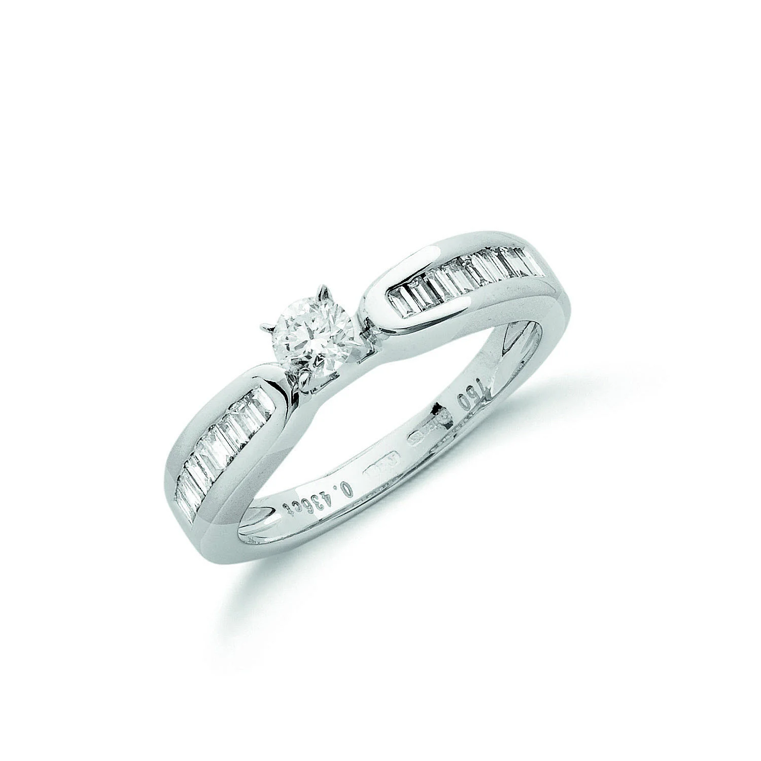 18ct White Gold 0.43ct H-VS Diamond Engagement Ring - 18ct Gold