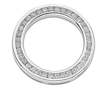18ct White Gold 0.45ct Diamond Circle Pendant - 18ct Gold
