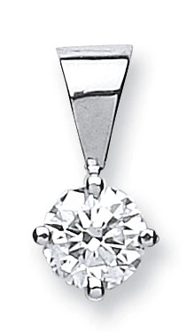 18ct White Gold 0.50ct Claw Set Diamond Solitaire Pendant - 18ct Gold - Image 2