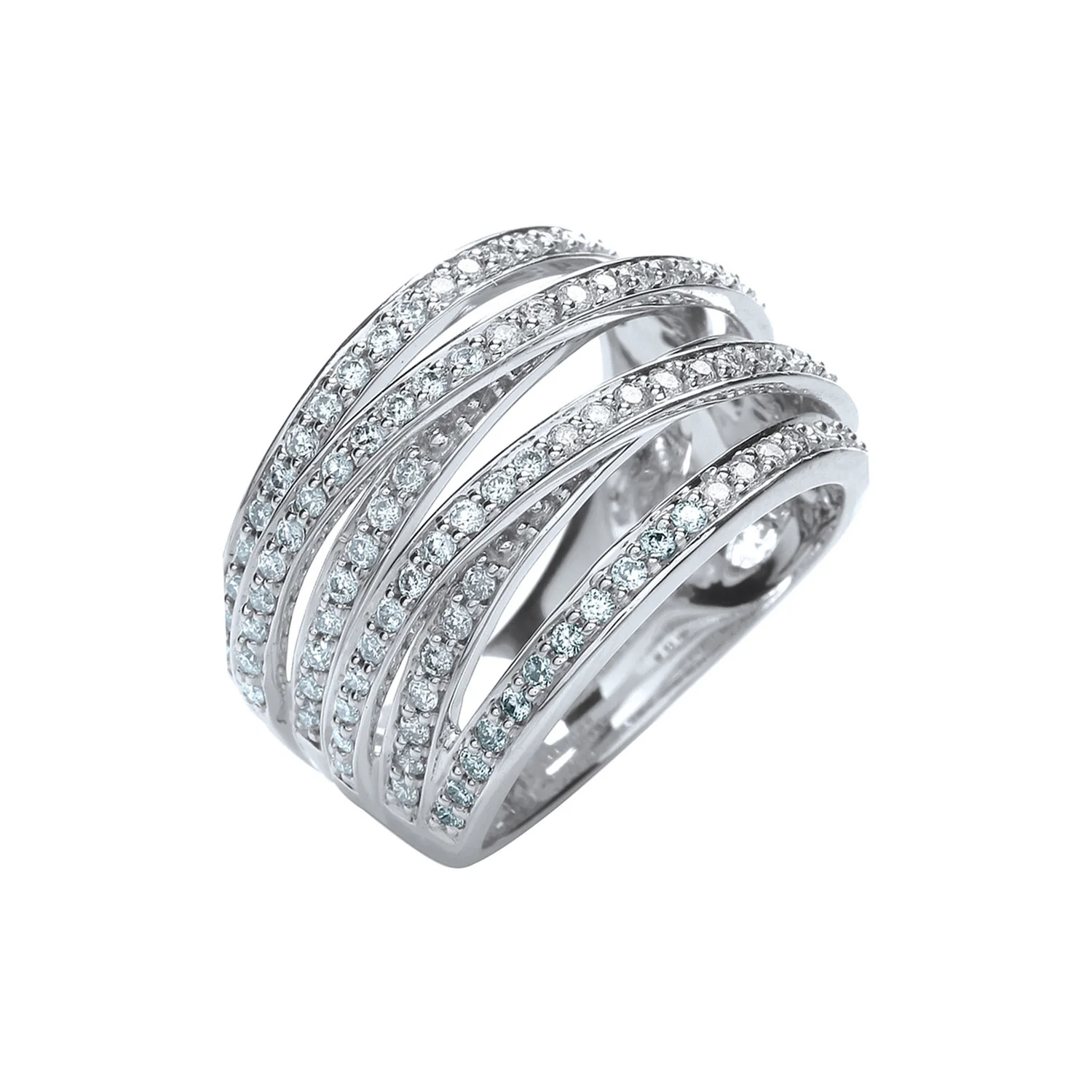 18ct White Gold 1.00ct Diamond Dress Ring - 18ct Gold - Image 2