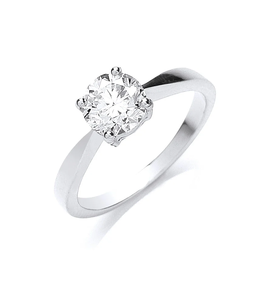 18ct White Gold 1.00ct Diamond Engagement Ring - 18ct Gold - Image 2