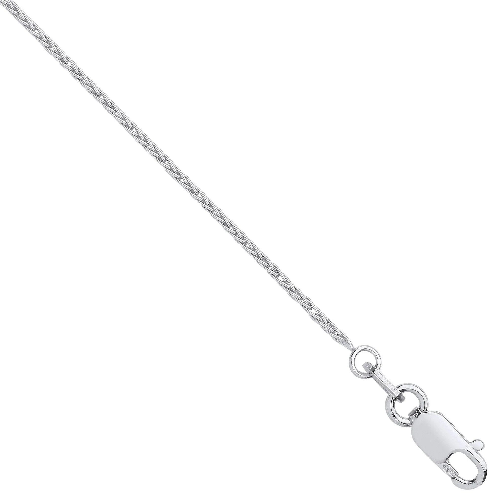 18ct White Gold 1.0mm Spiga Chain - 18ct Gold