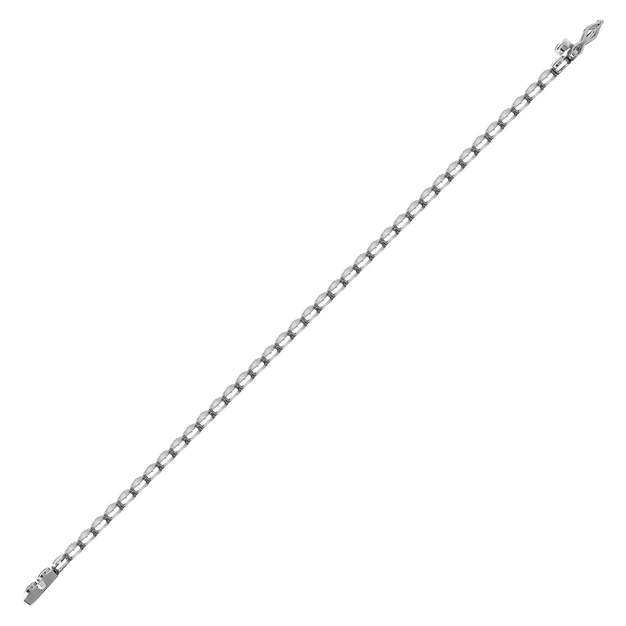 18ct White Gold 2.00ct Rub-over Natural Diamond Line Bracelet - Image 2