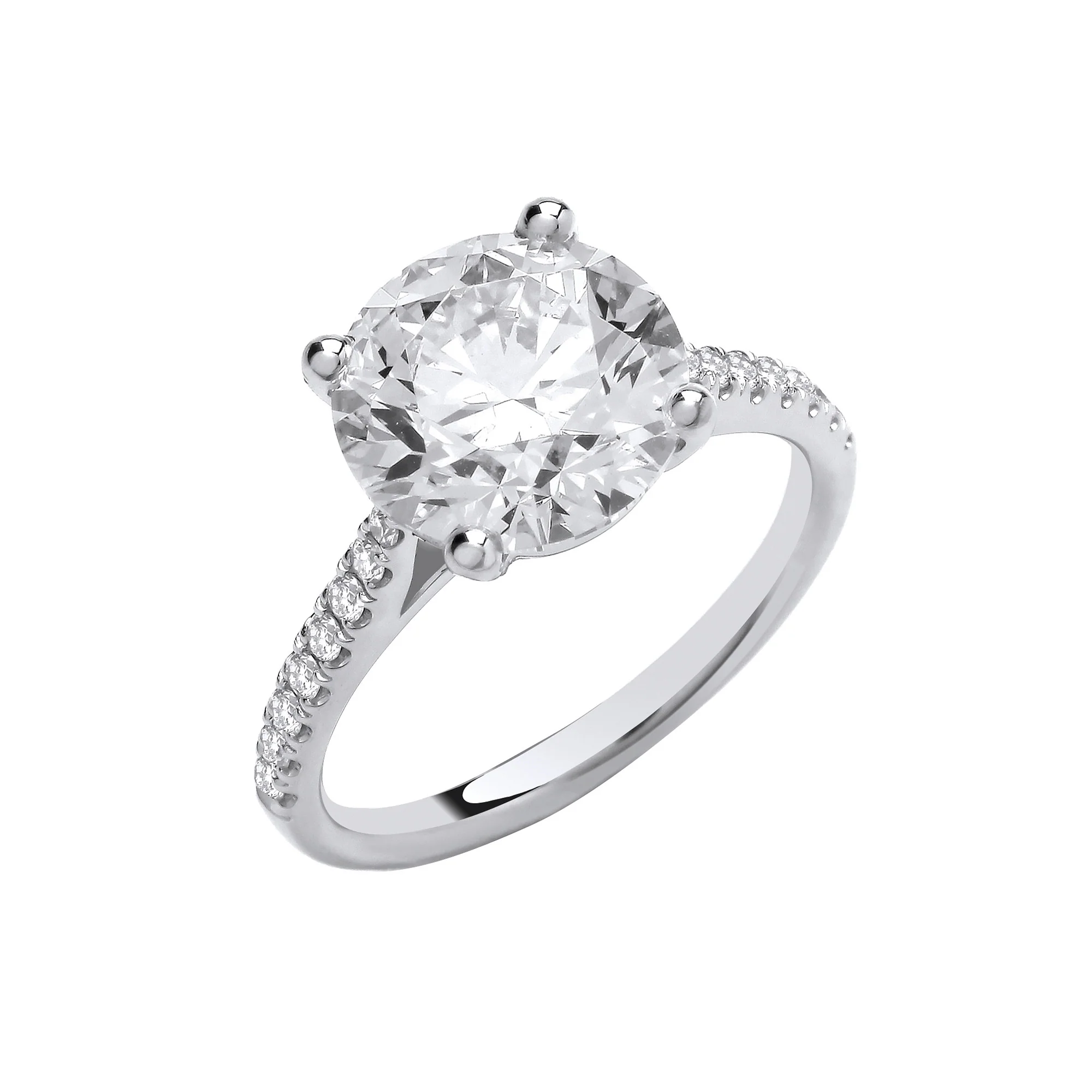 18ct White Gold 3.20ctw LAB GROWN Diamond Ring IGI Certified - 18ct Gold