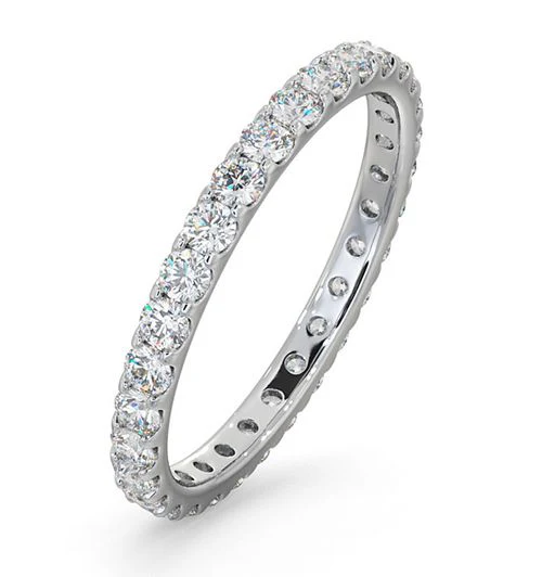 18ct White Gold Claw Set Full Eternity Ring Natural Diamond 1.00ct G VS