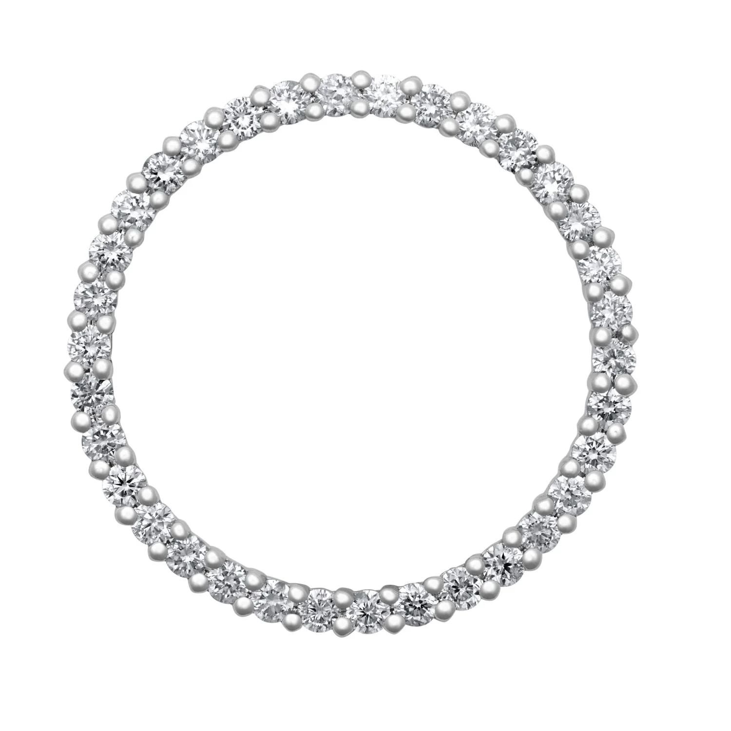 18ct White Gold Natural Diamond Pendant