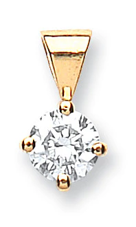 18ct Yellow Gold 0.35ct Claw Set Diamond Solitaire Pendant - 18ct Gold - Image 2