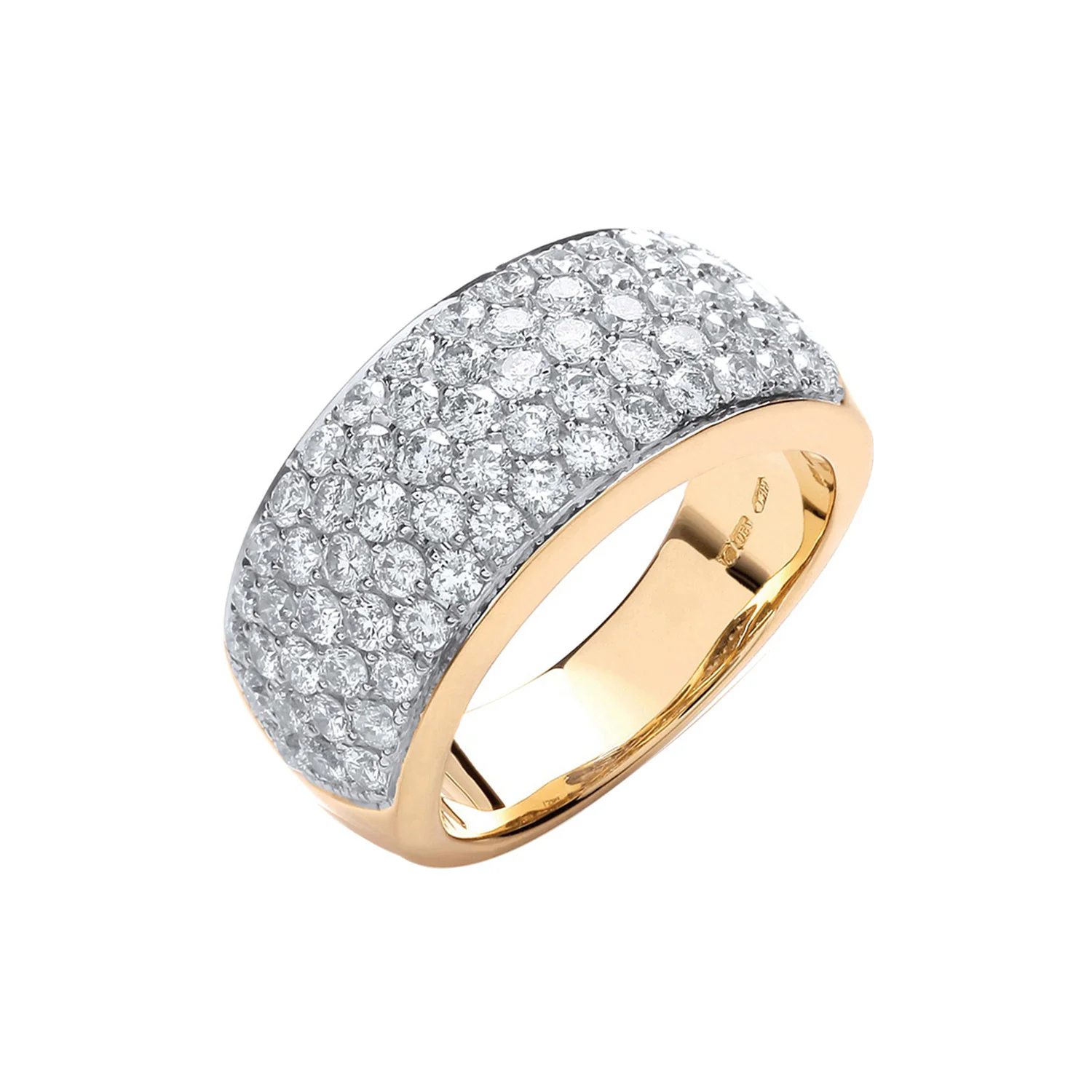 18ct Yellow Gold 1.60ctw Diamond Bombay Ring - 18ct Gold