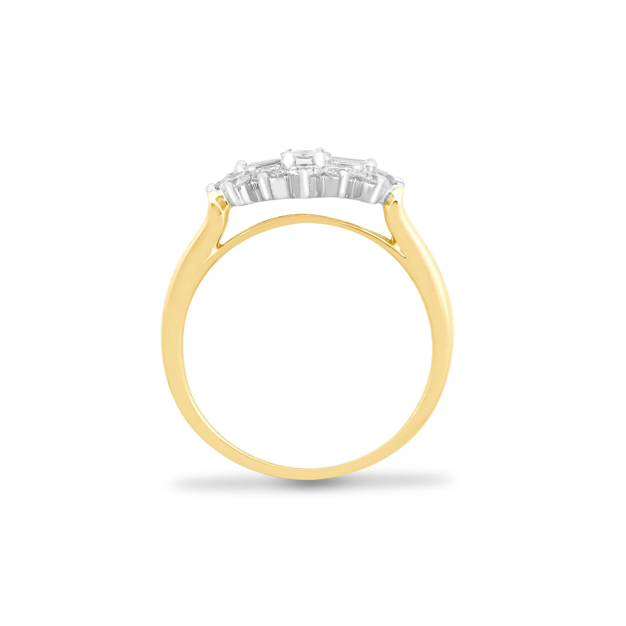 18ct Yellow & White 0.50ct Natural Diamond Boat Ring - Image 2