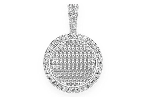 2.00ct Diamond Circle Medallion Pendant 18K Solid Gold - Image 4
