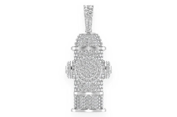 2.00ct Diamond Fire Hydrant Water Pendant 18K Solid Gold - Image 4