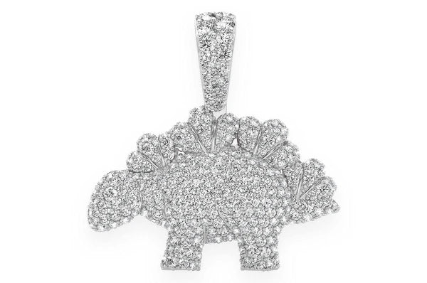 2.35ct Diamond Dinosaur Pendant 18K Solid Gold - Image 4