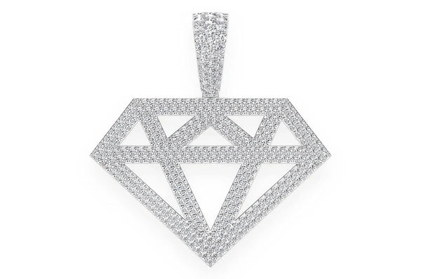 2.50ct Diamond Silhouette Pendant 18K Solid Gold - Image 3