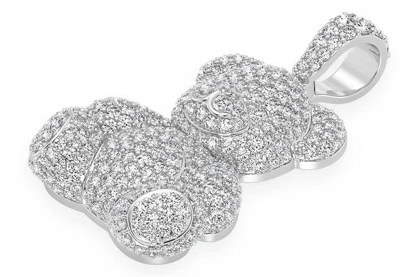 2.65ct Diamond Teddy Bear Pendant 18K Solid Gold - Image 5