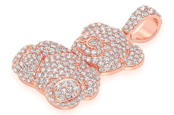 2.65ct Diamond Teddy Bear Pendant 18K Solid Gold - Image 8