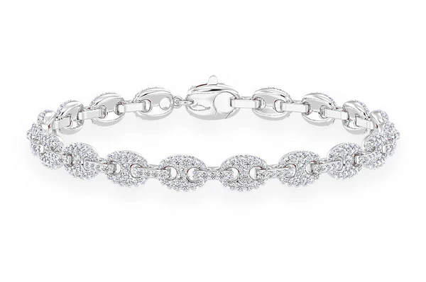 2.75ct Diamond 5mm Mariner Link Bracelet 18K Solid Gold - Image 4