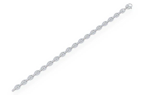 2.75ct Diamond 5mm Mariner Link Bracelet 18K Solid Gold - Image 6