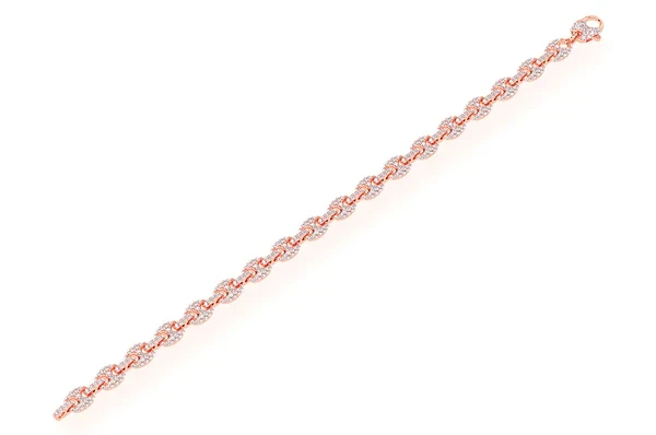 2.75ct Diamond 5mm Mariner Link Bracelet 18K Solid Gold - Image 9