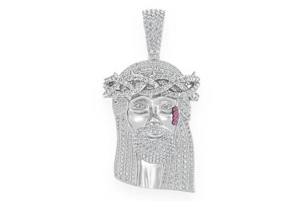 3.75ct Diamond Jesus Pendant 18K Solid Gold - Image 7
