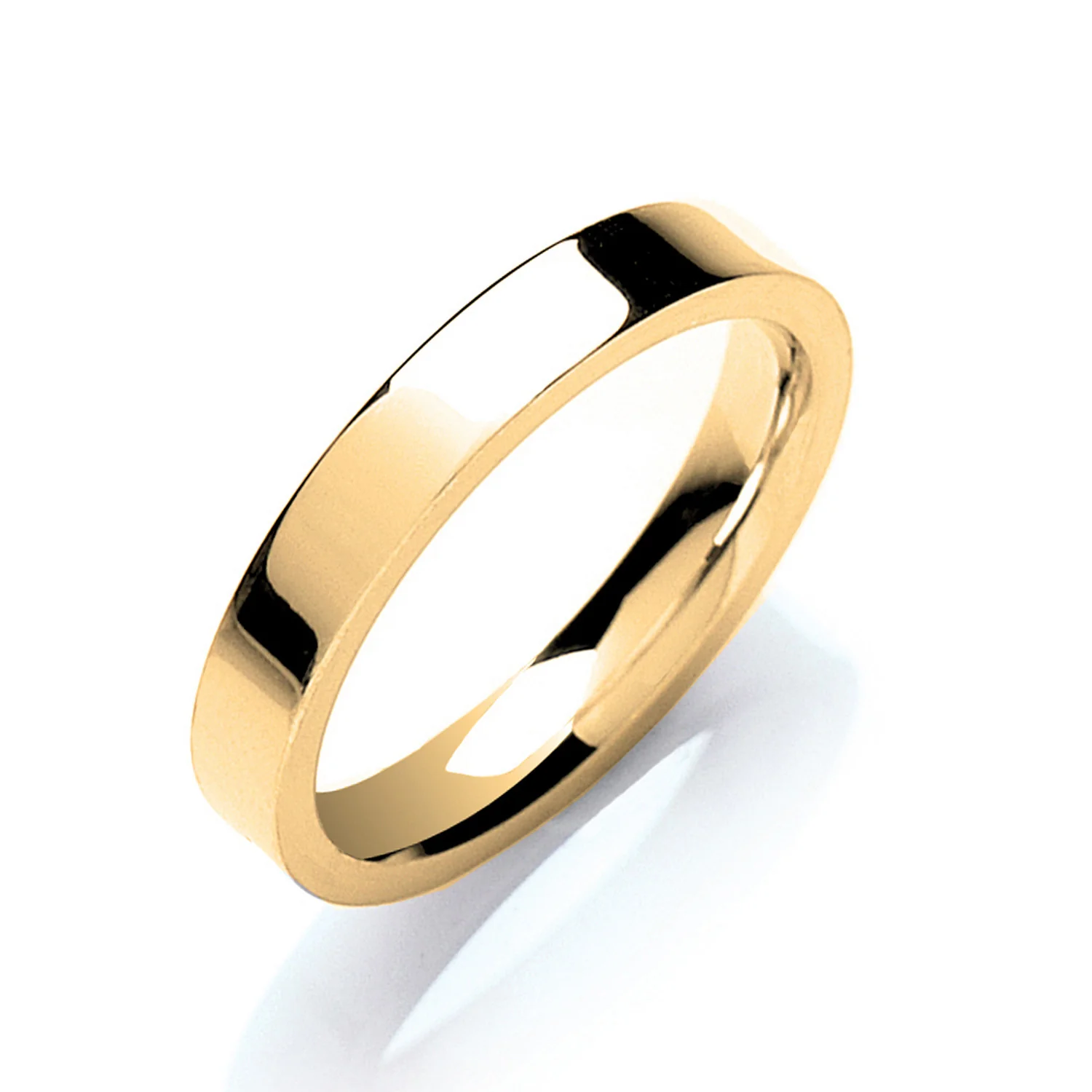 3mm Flat Court Shape Wedding Band - 9ct Gold