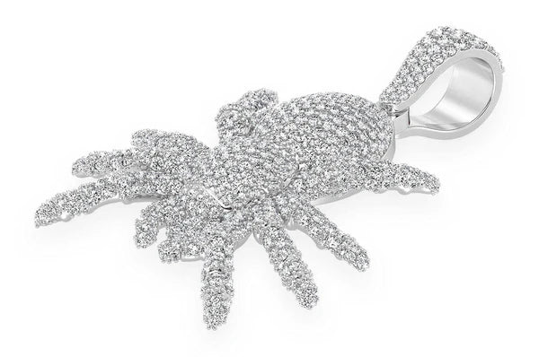 4.00ct Diamond Spider Crawling Pendant 18K Solid Gold - Image 8