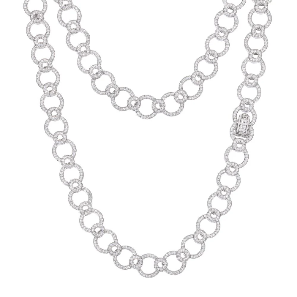 925 Silver Cubic Zirconia Set Collarette