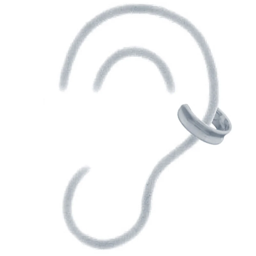 925 Silver Ear Cuff - Silver Plating - Image 2