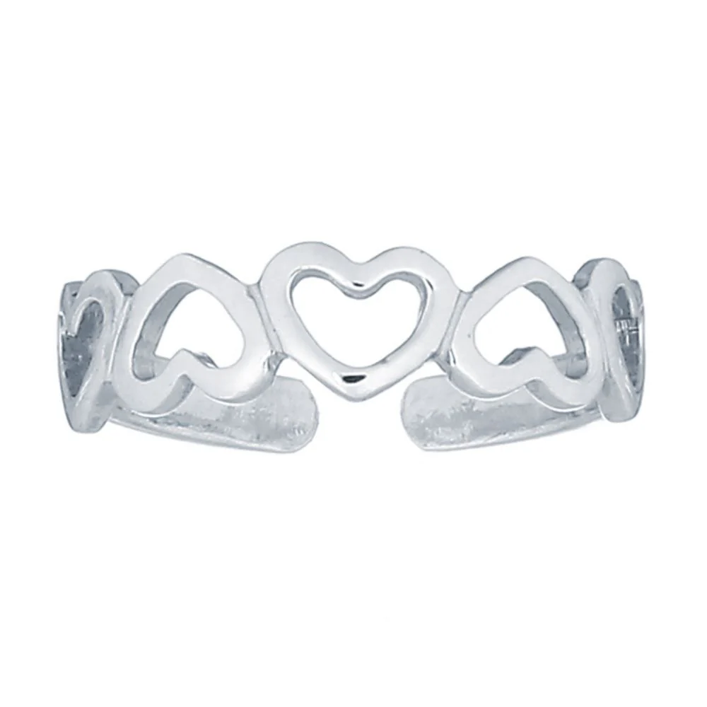 925 Silver Heart Toe Ring - Image 2