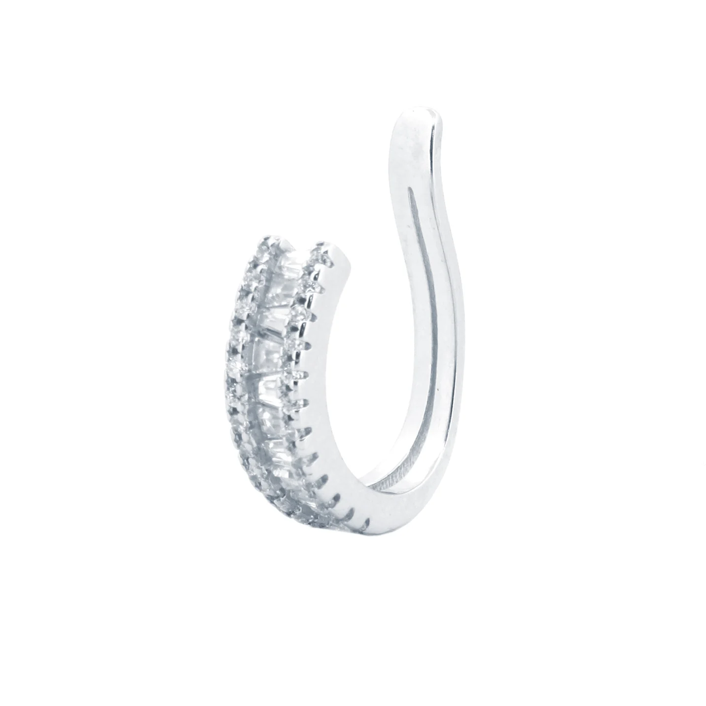 925 Silver Rhodium Plated Cubic Zirconia Set Earrings - Image 2